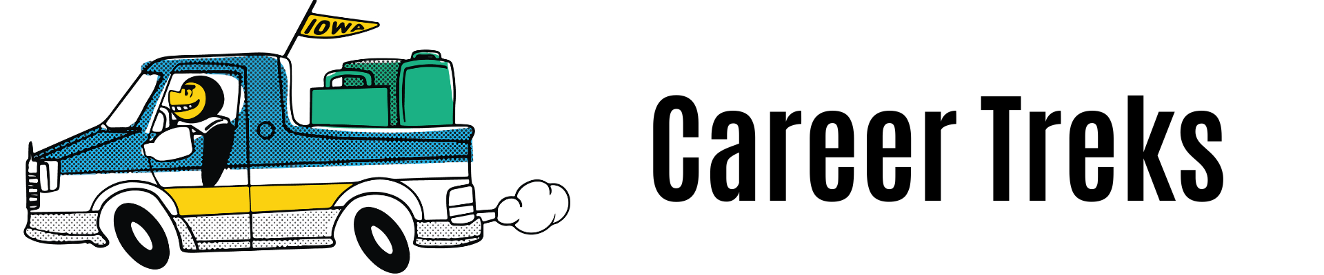 Herky driving a truck