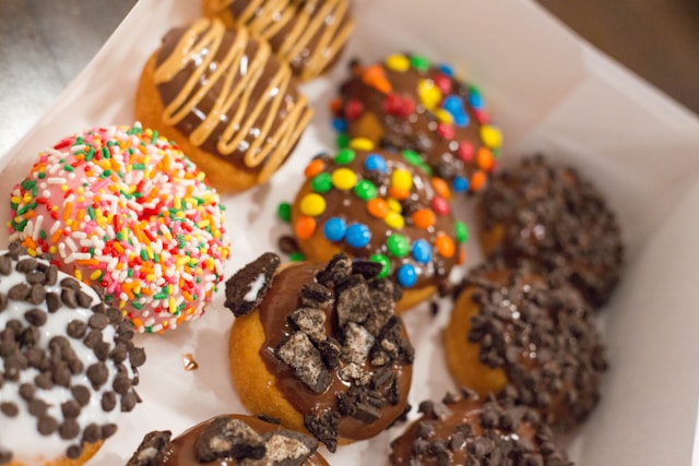 Photo of a variety of donuts
