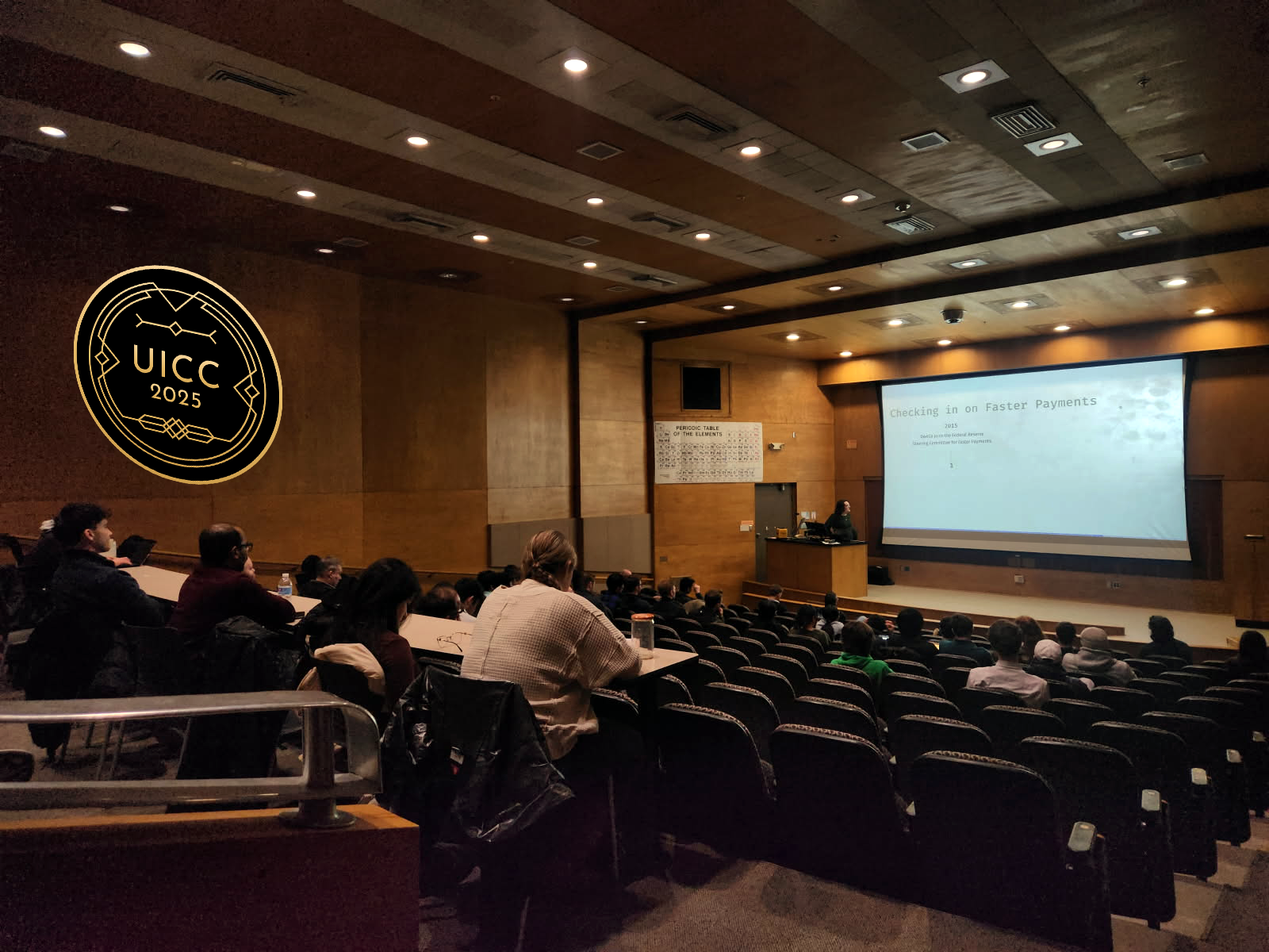 Audience picture taken in Shambaugh Auditorium during UICC '25