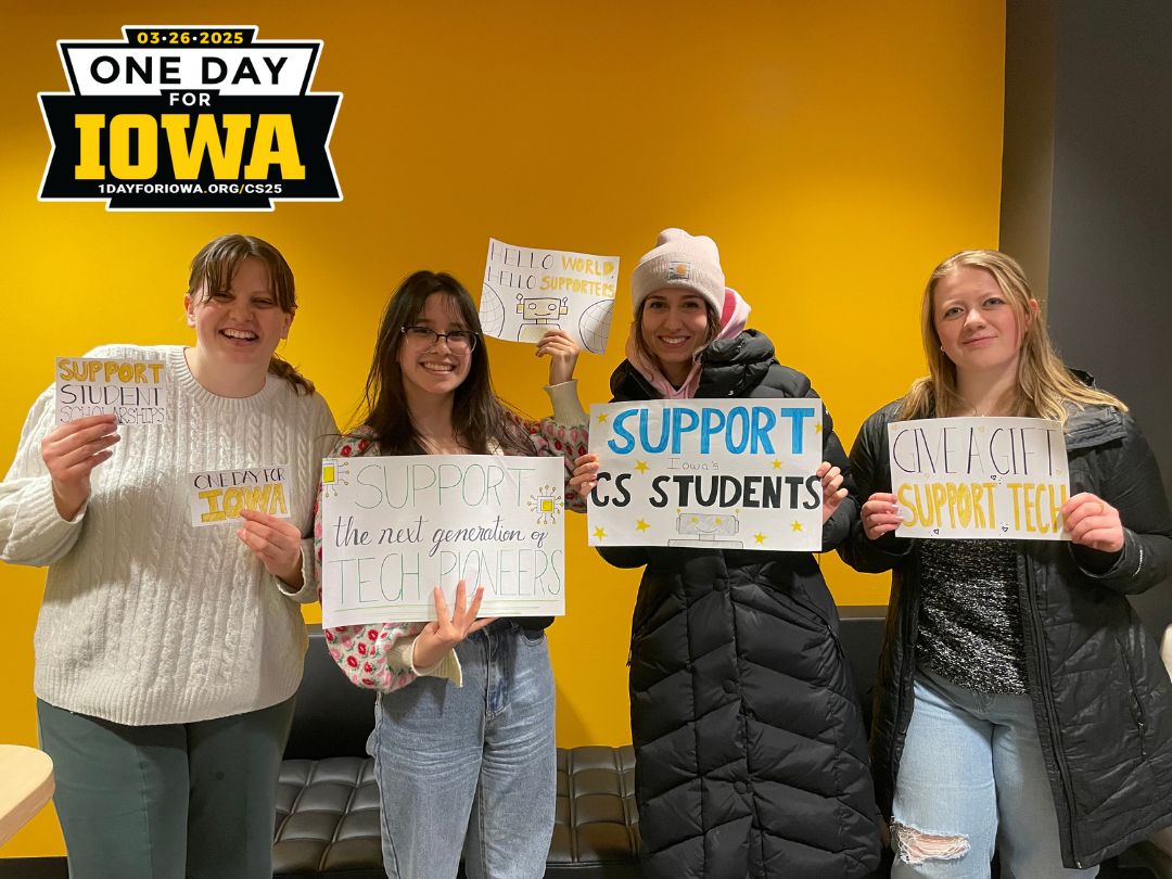 WiCS Member group picture taken at during a meeting at HawkeyEsports Arcade