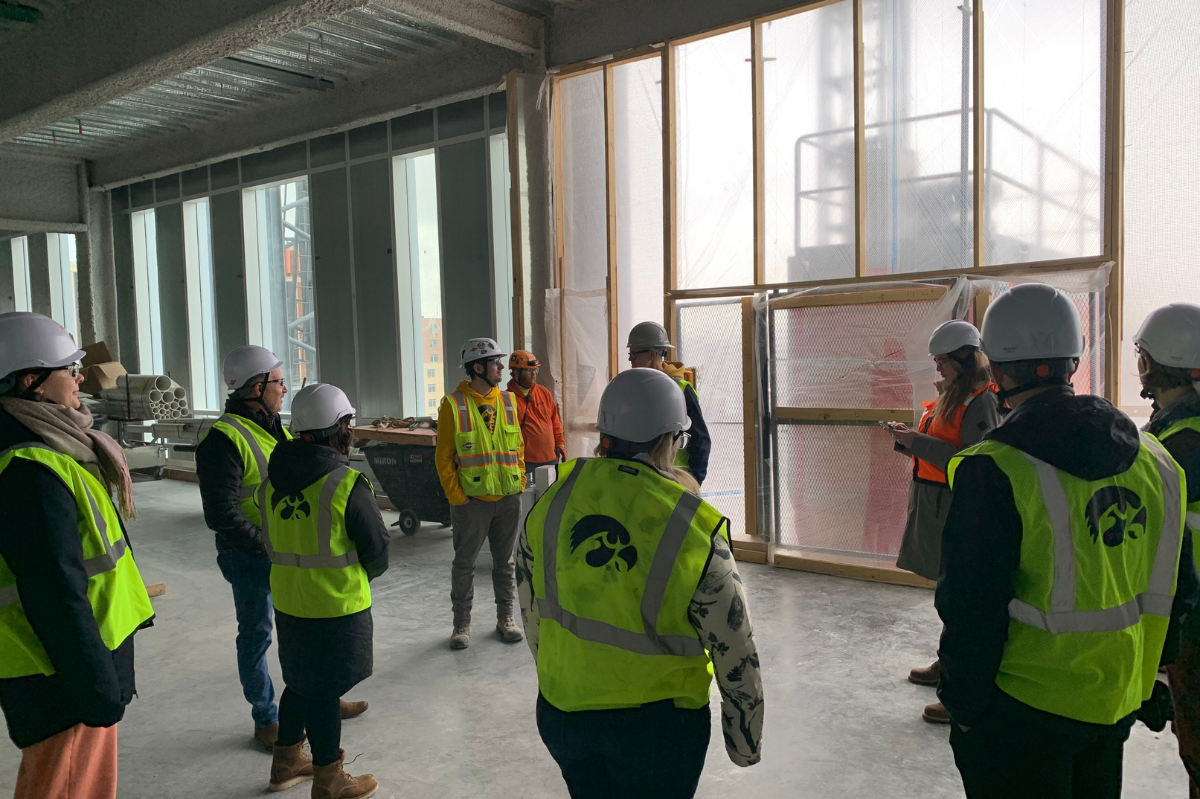 HHP staff touring the construction zone of the new HSAB
