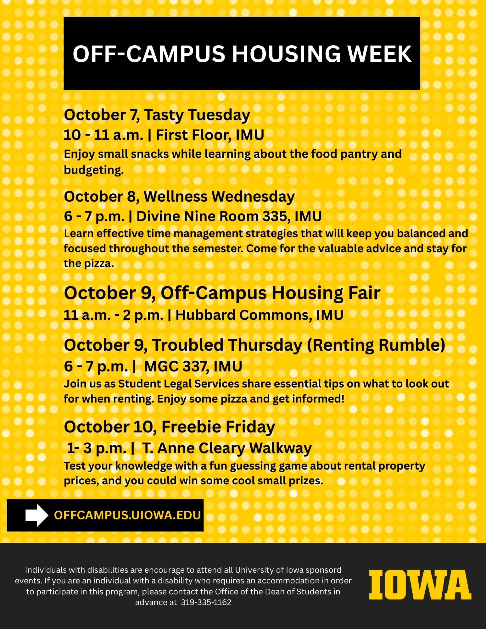Off-campus housing week