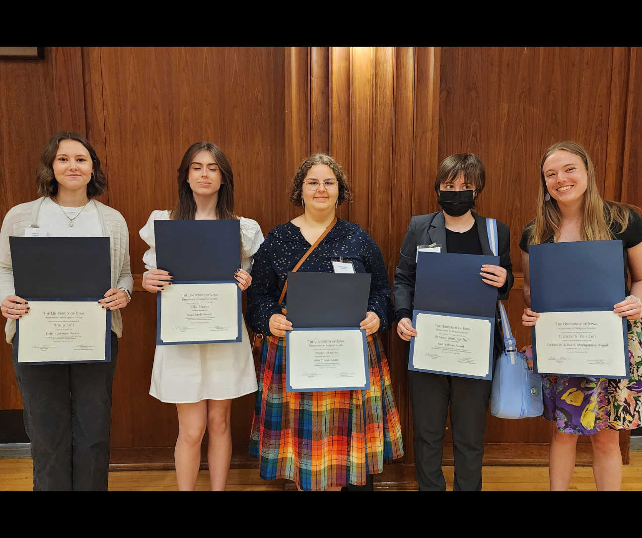 undergraduate students at the adler awards ceremony