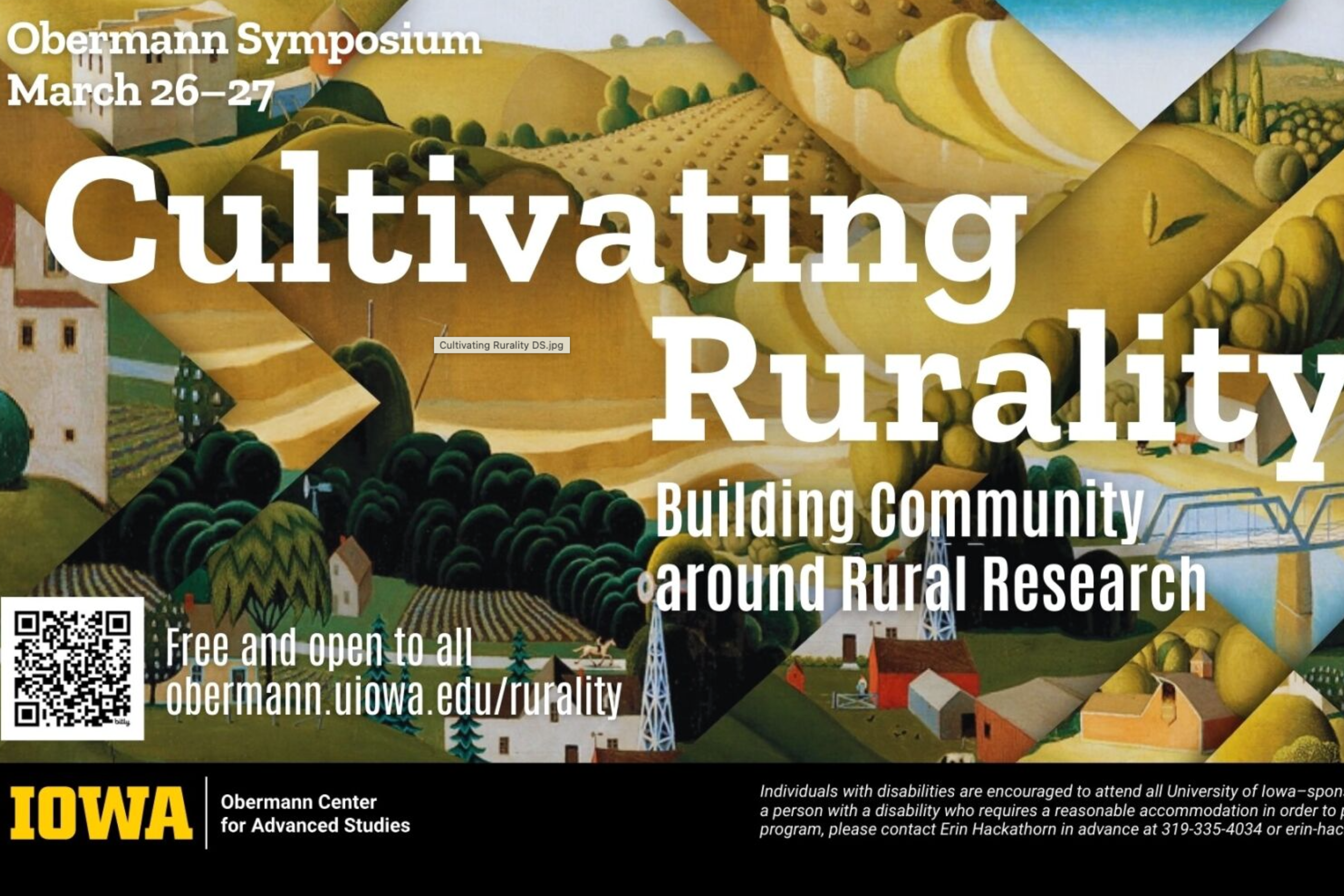 A graphic that reads "Cultivating Rurality: Building Community Around Rural Research."