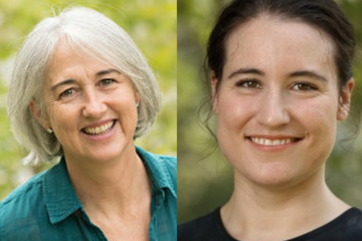 Two portraits, from left: Dierdre Egan and Eva Latterner