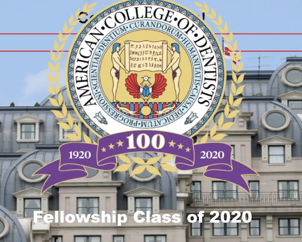 American College of Dentistry 2020 Fellowship Class