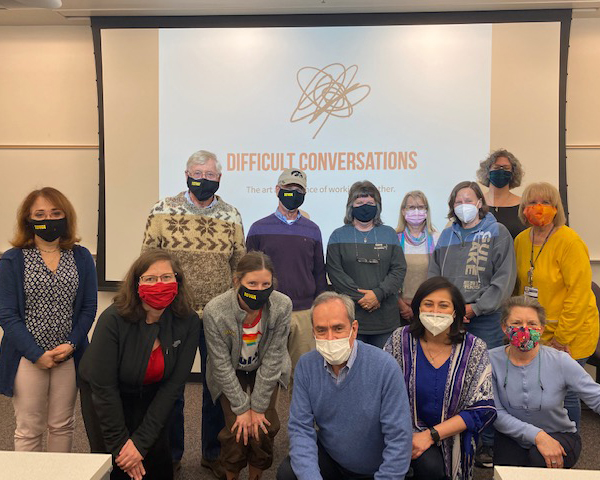 Participants in the Difficult Conversations Project workshop