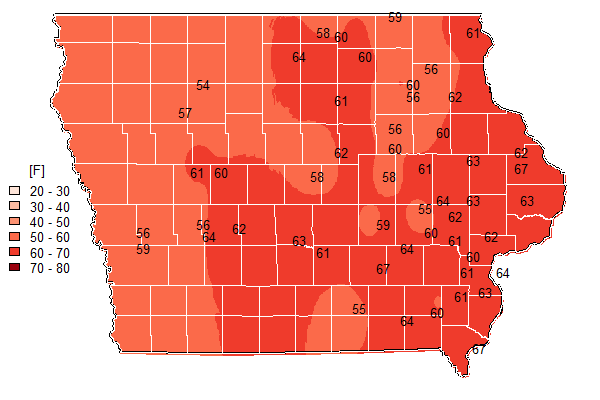 May 2025 Average Soil Temperature Map 