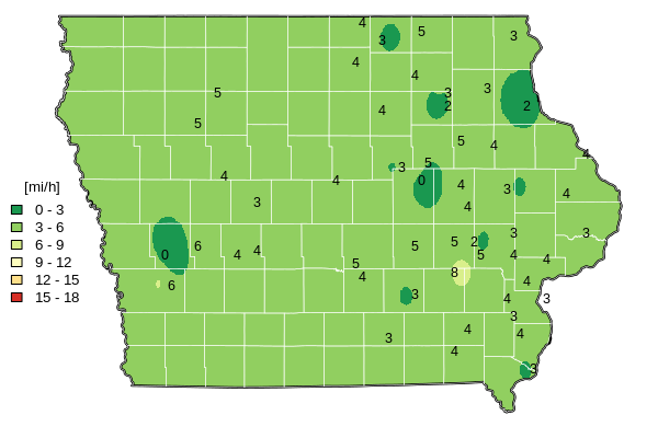 July 2025 Average Wind Speed Map