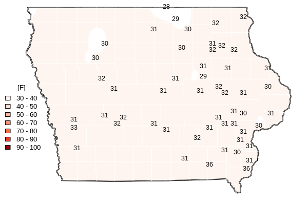 February 2026 Average Soil Temperature Map 