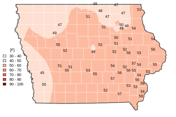 April 2026 Average Soil Temperature Map 
