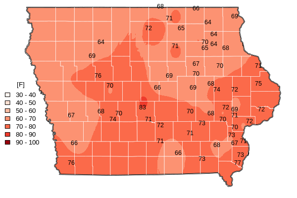 June 2026 Average Soil Temperature Map 