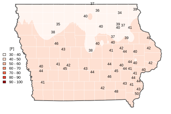 March 2026 Average Soil Temperature Map 