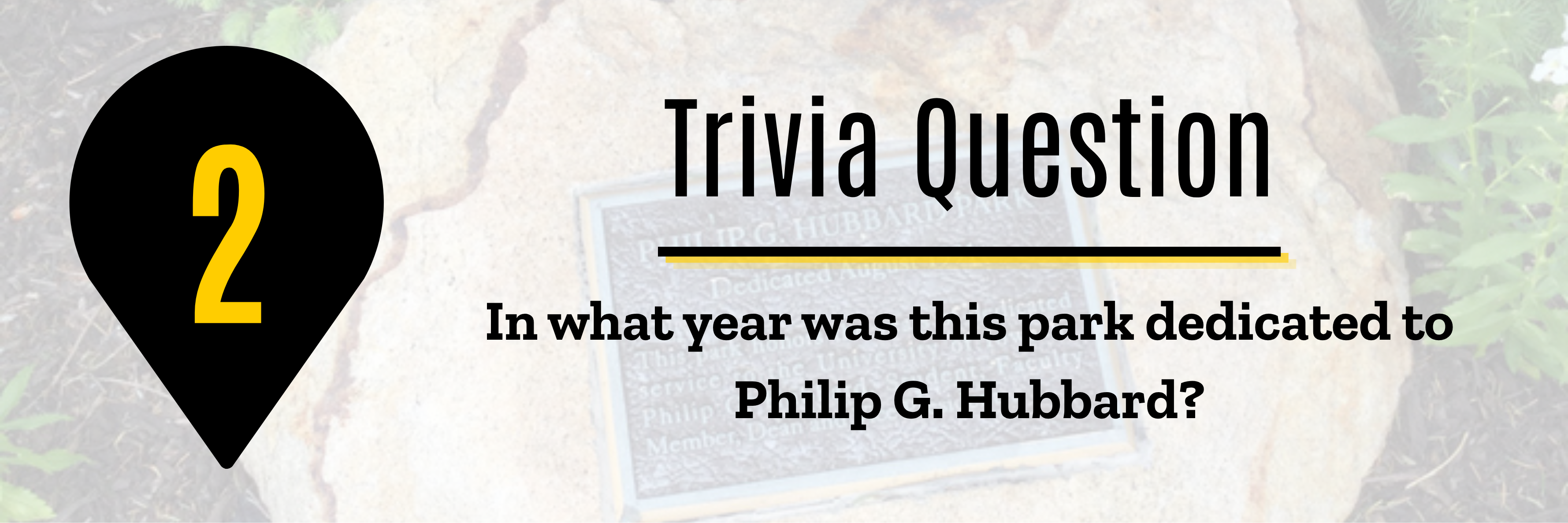 Hubbard park trivia question