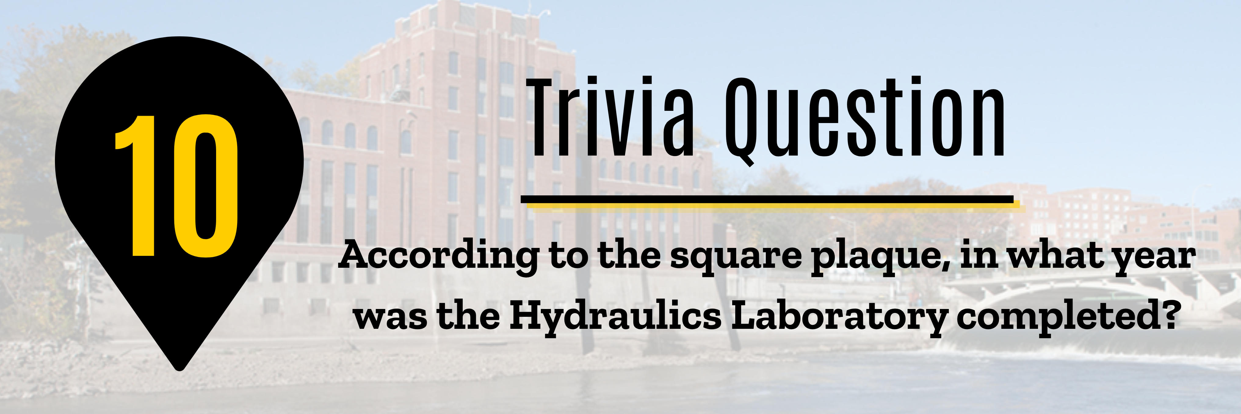 Hydraulics Lab trivia question