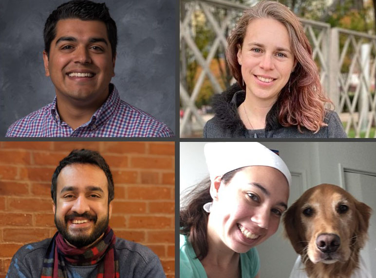 Profile images of Andrew Boge, Hannah Espy, Osama Kahlid, and Samantha Warren