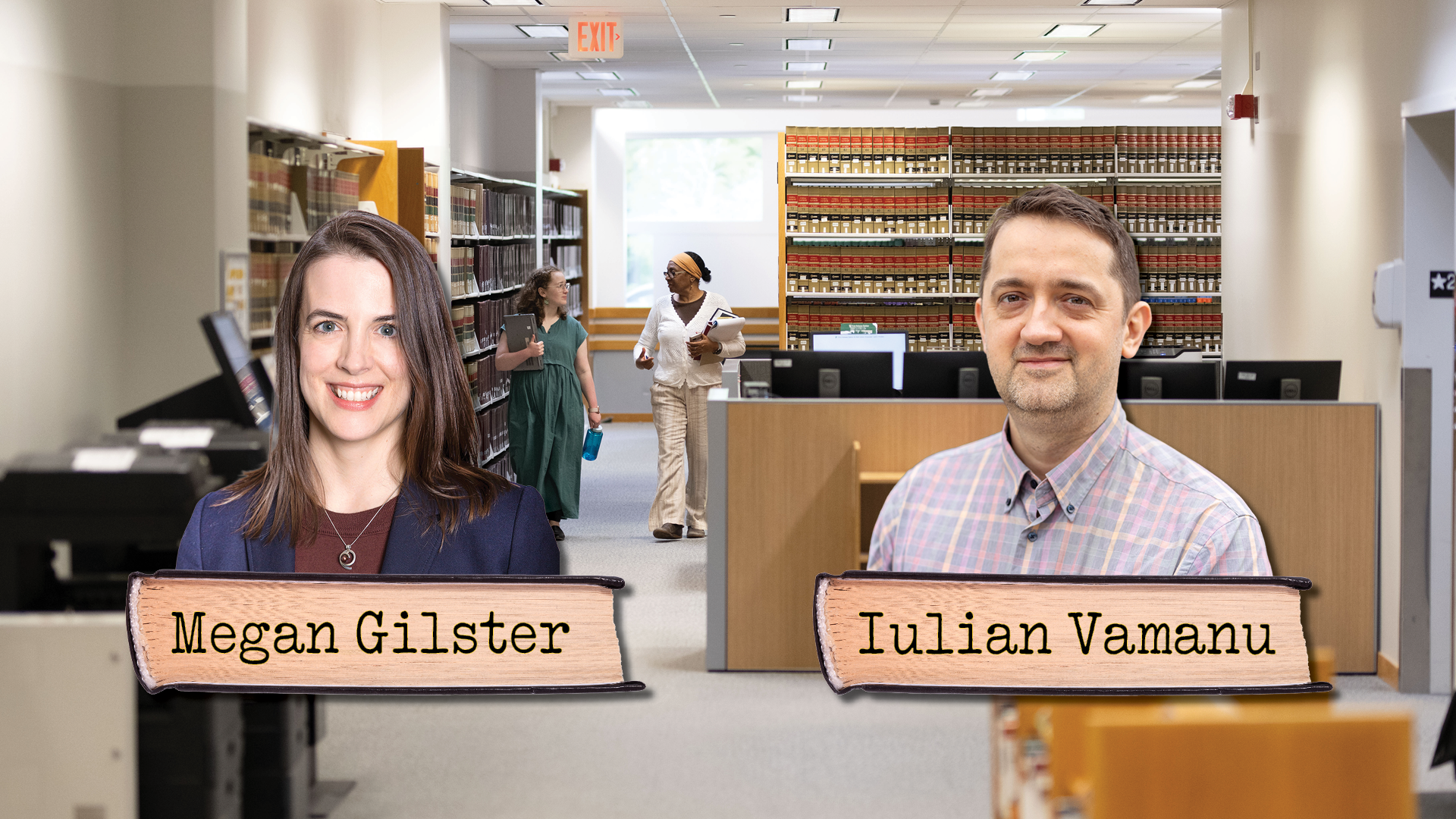 Headshots of Megan Gilster and Iulian Vamanu