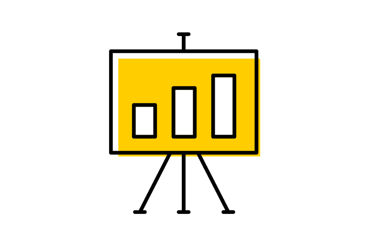 Icon of chart on an easel