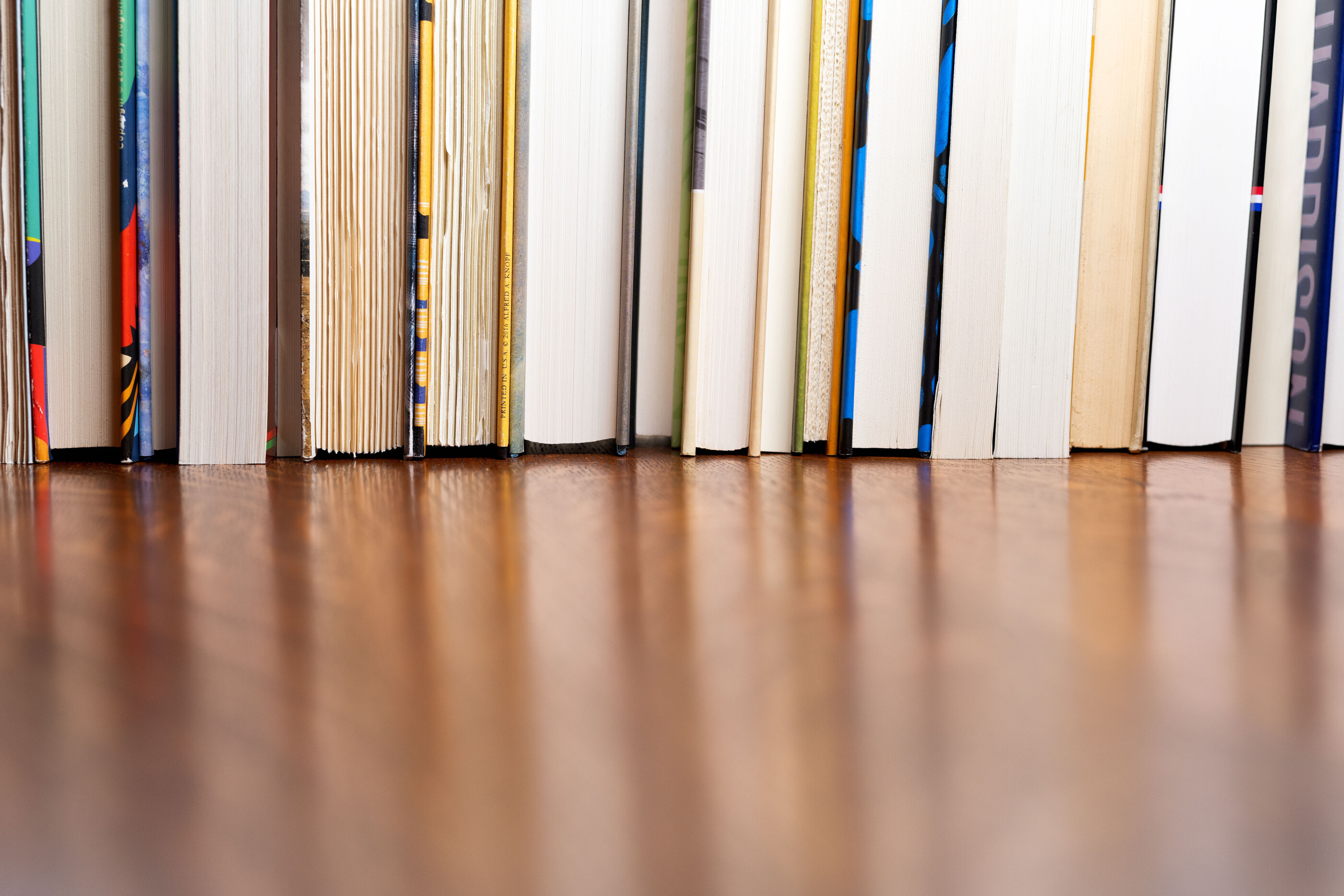series of book spines