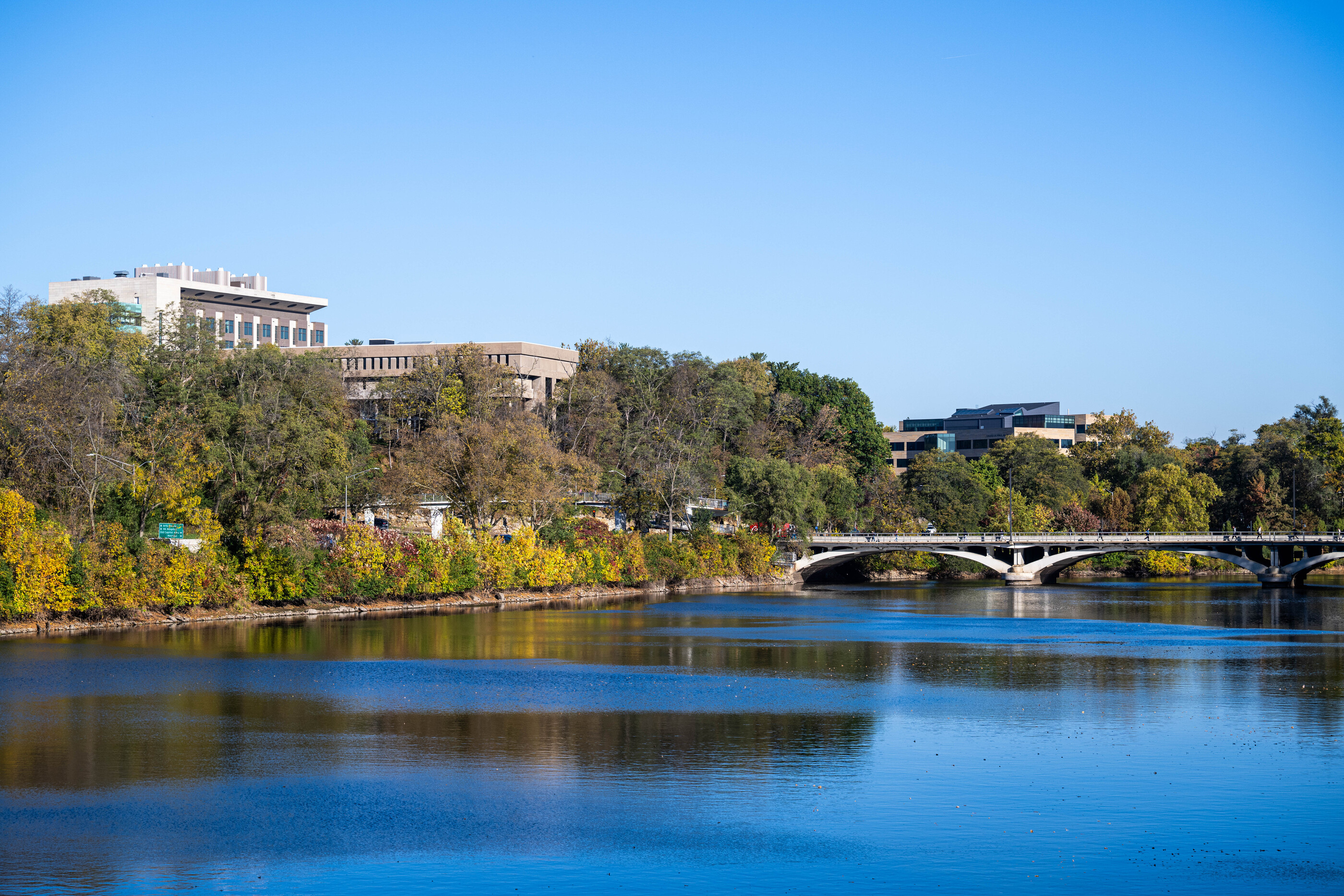 Iowa River runs through campus