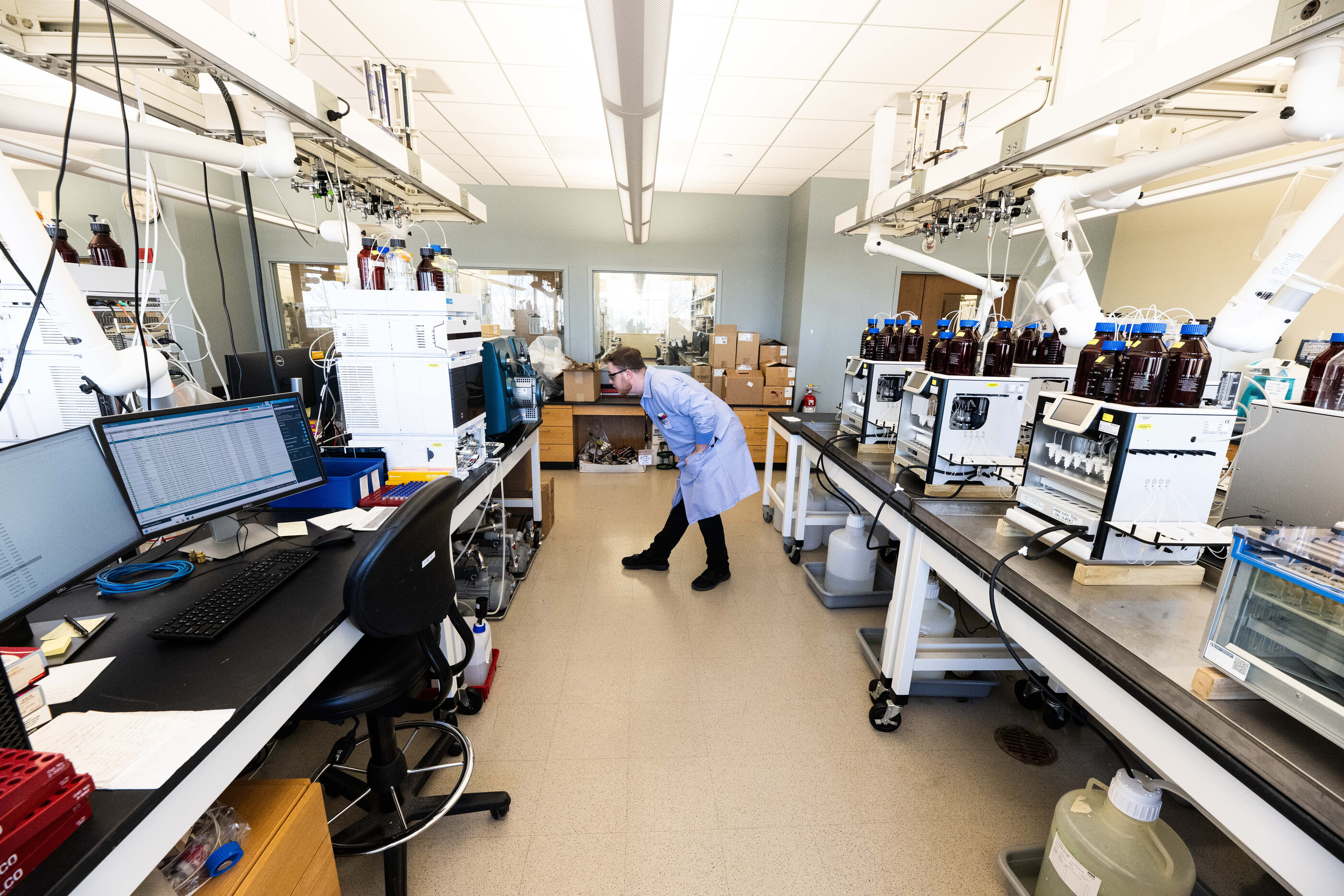 man in a lab coat at work