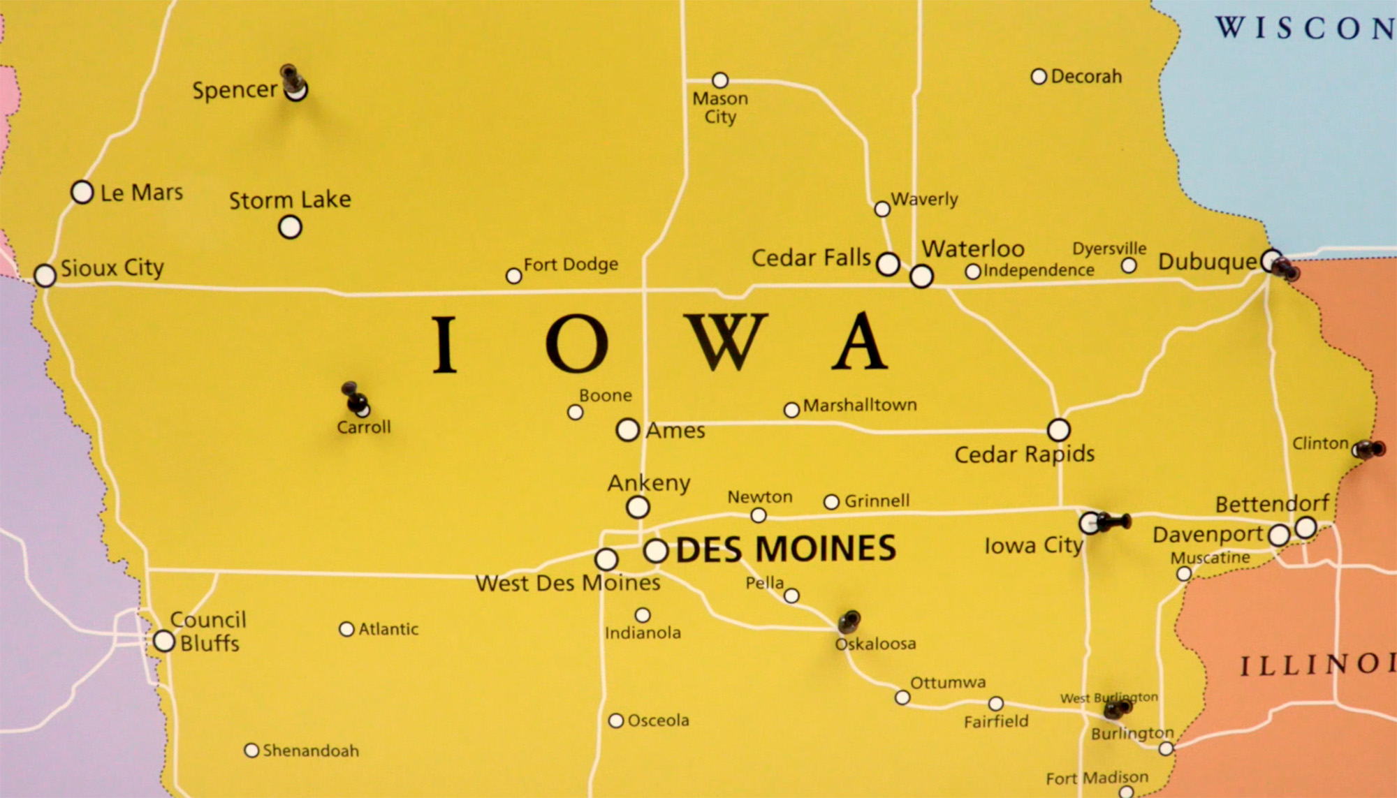 Map of Iowa