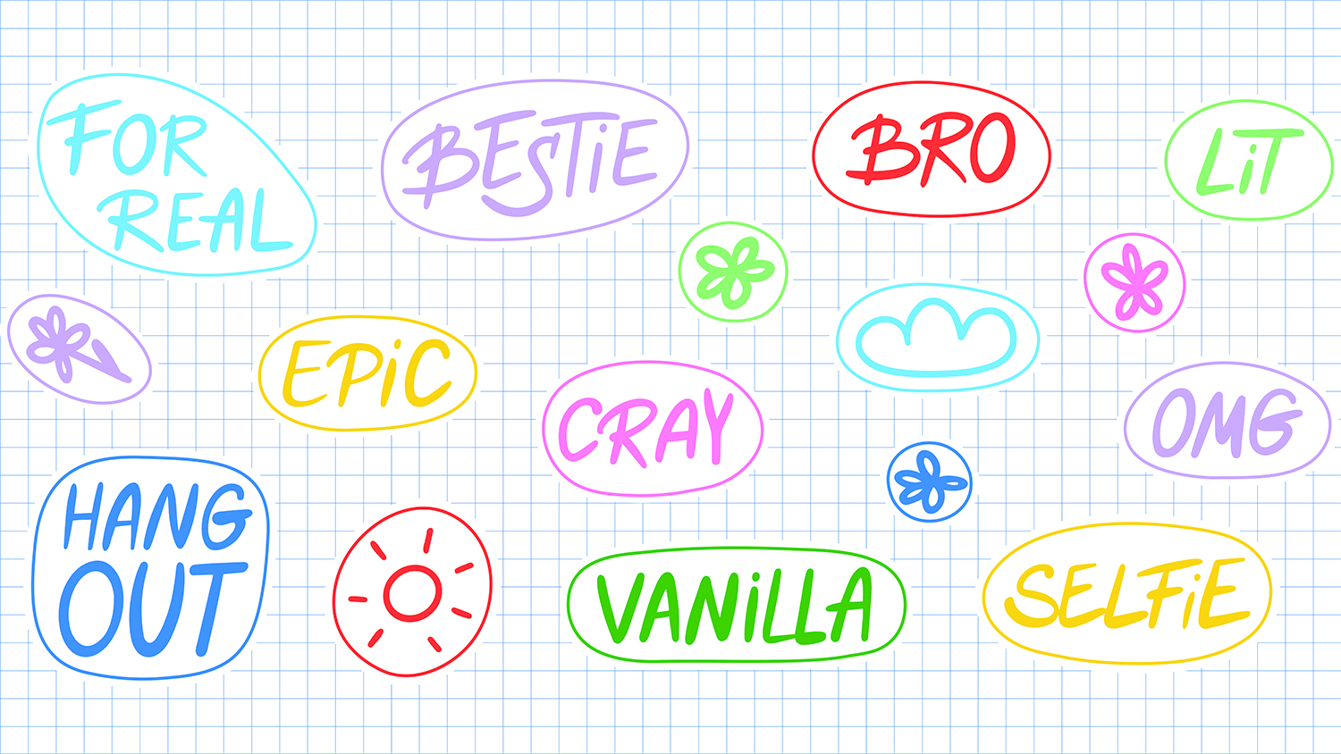 Slang words graphic