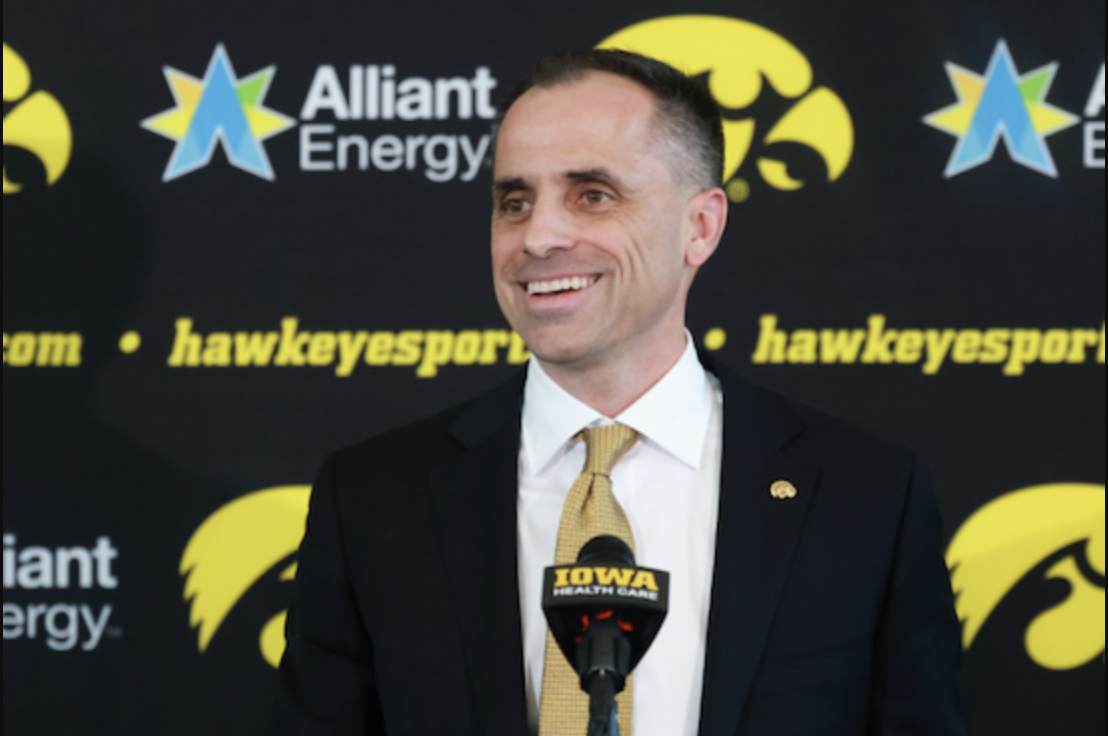 Iowa head basketball coach Ben McCollum
