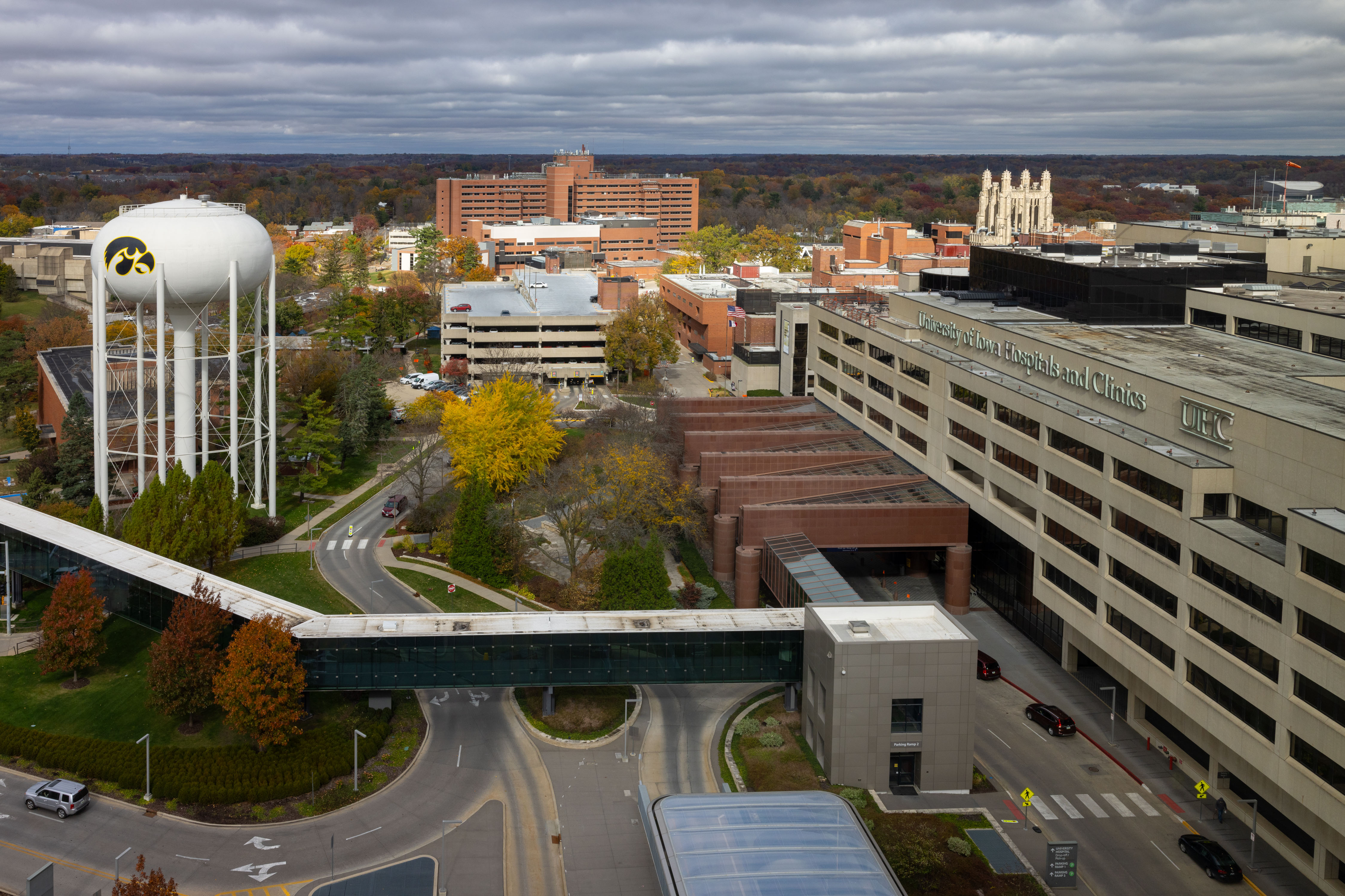 Aerial photo of UI Health Care university campus