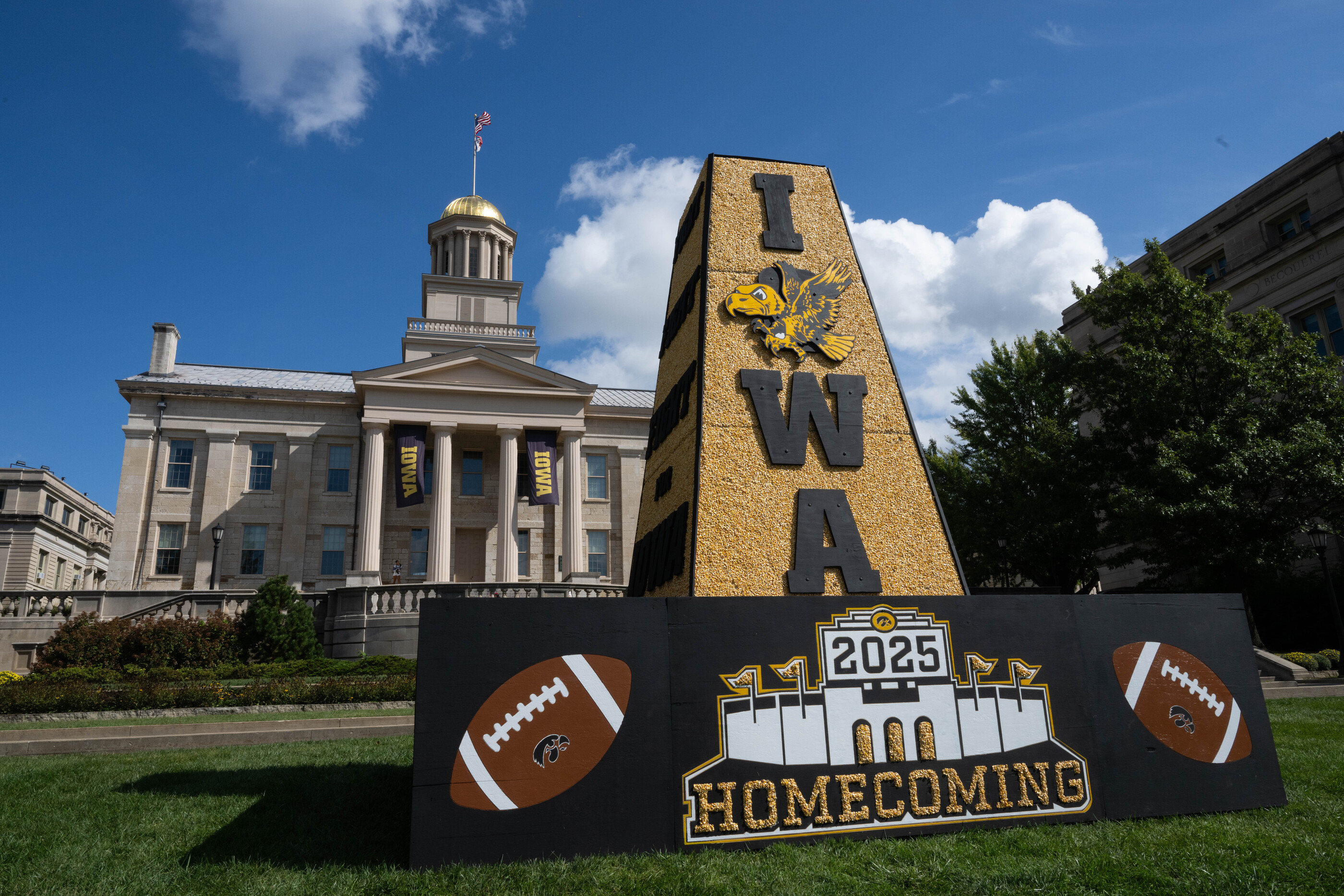 Homecoming 2025 corn monument 