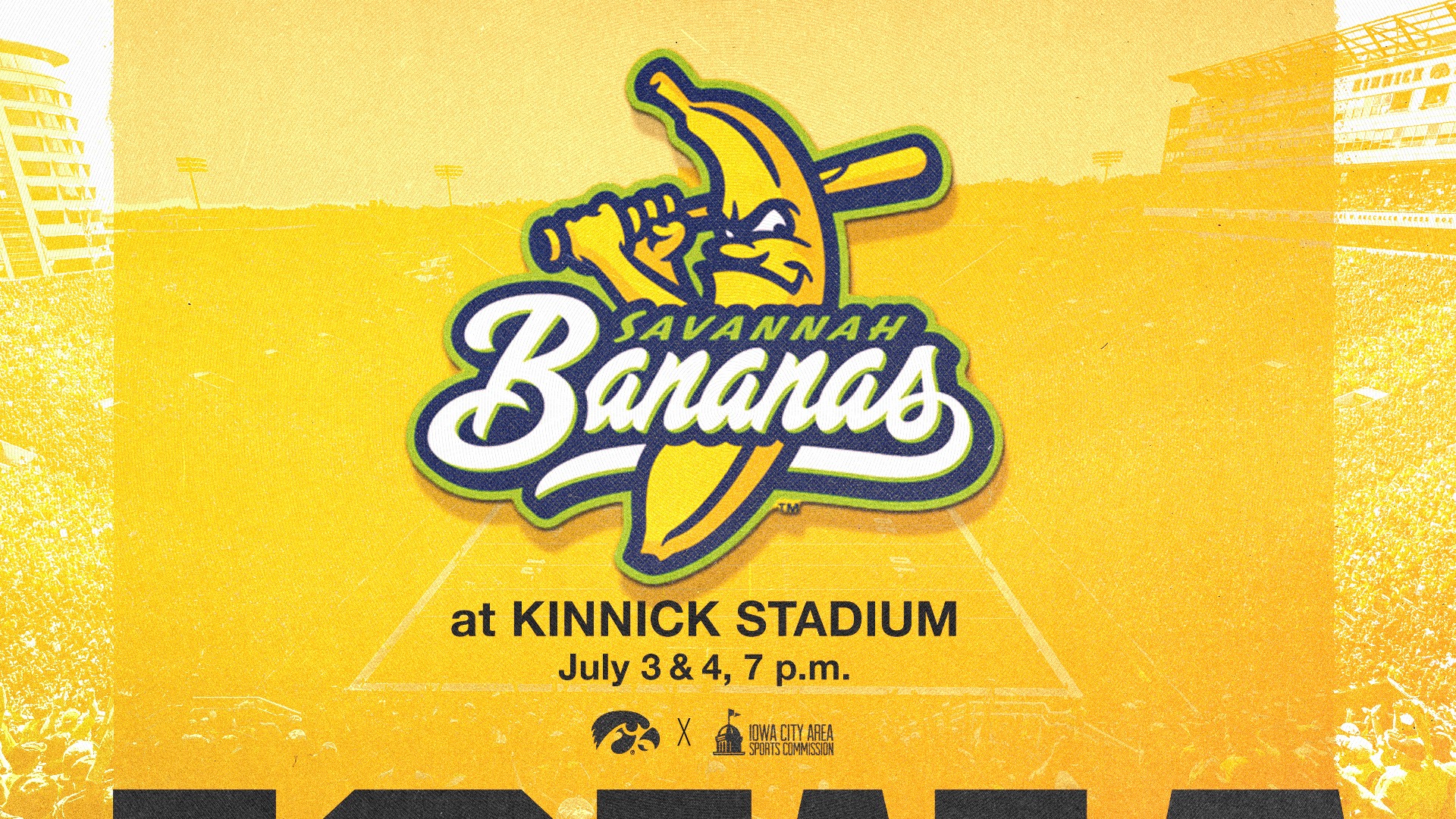 Savanah Bananas at Kinnick Stadium digital poster