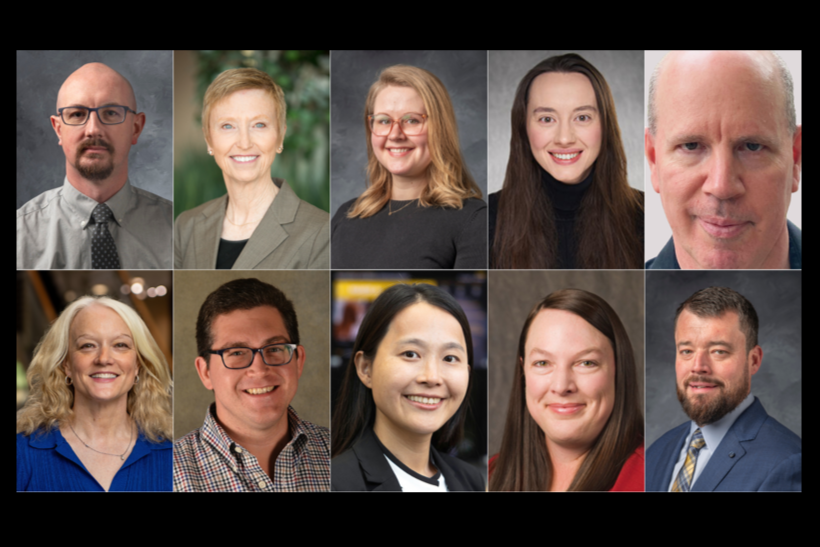 A collage of the pictures of the 10 faculty and staff Discover and Innovation award winners.