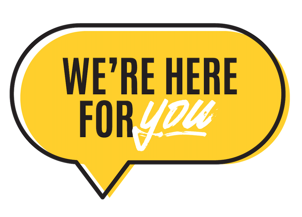 We're here for you icon