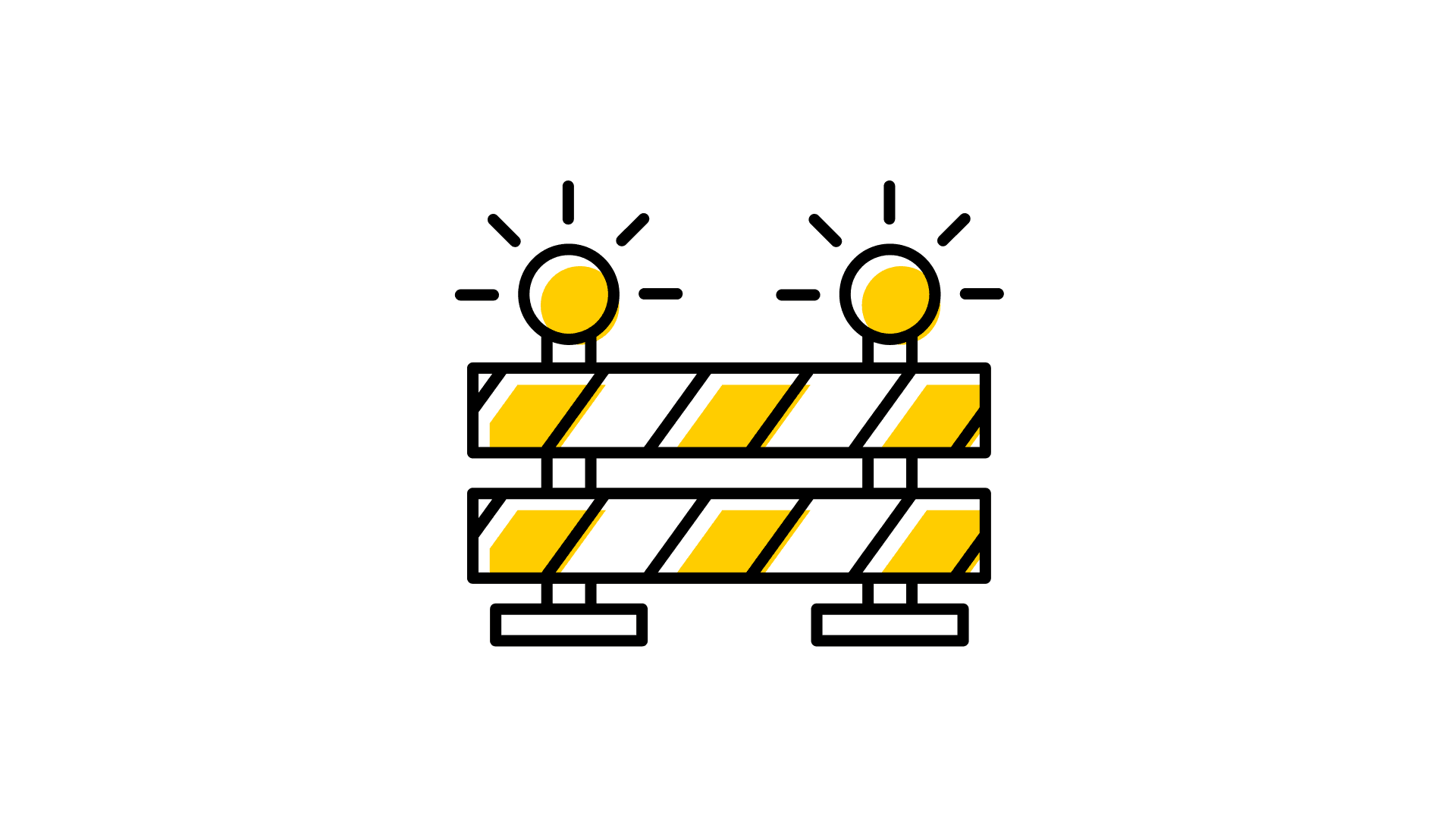 Road closure alert icon