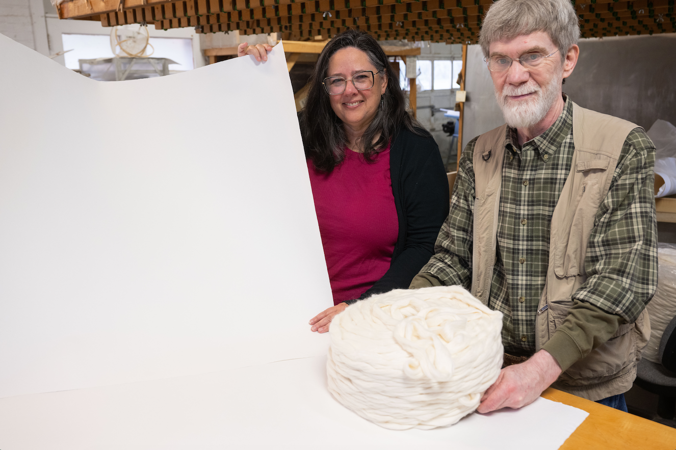Sara Langworthy and Tim Barrett at the UI Center for the Book