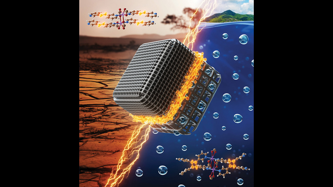 Illustration of structure used to capture water from air