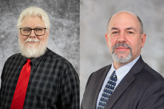 Picture of Patrick Johanns and James Chaffee, associate professors in the Tippie College of Business