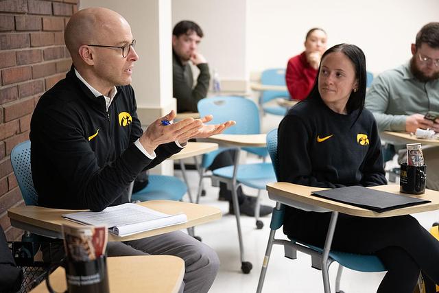 Photo of Dan Matheson in the classroom